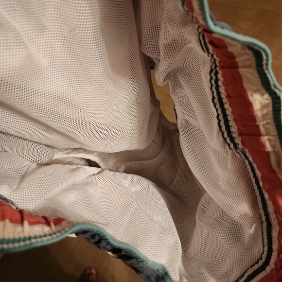 L.L. Bean Swim Trunks 8.5" Shorts Mesh Lined Striped Size M - Picture 9 of 11